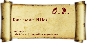 Opolczer Mike névjegykártya